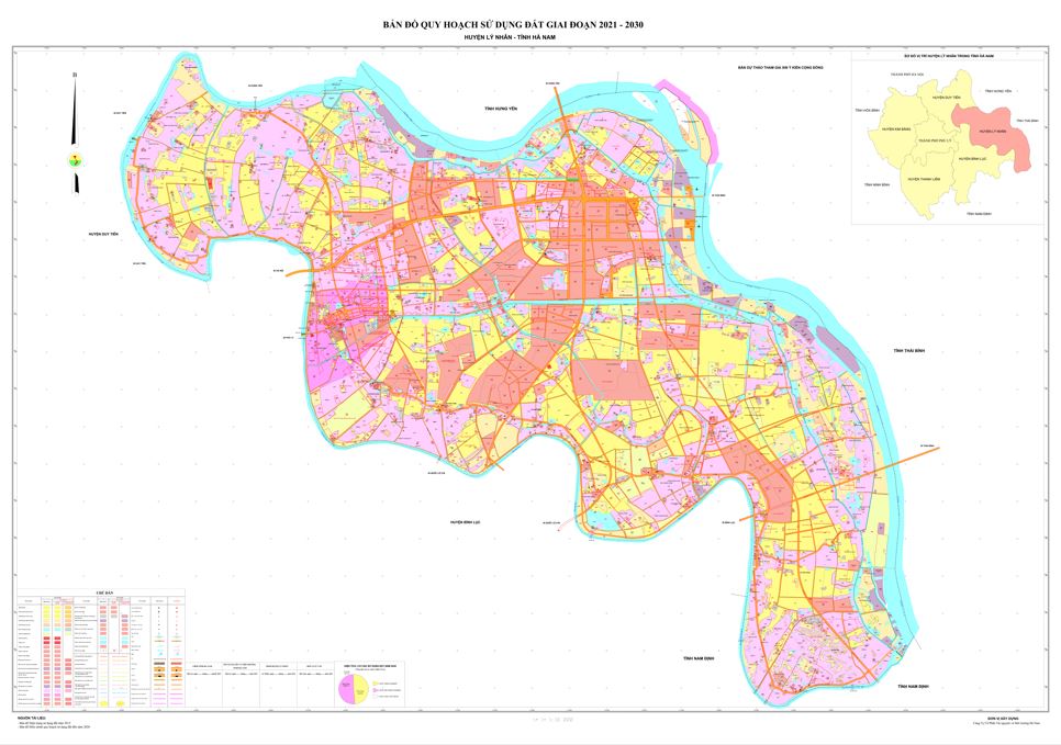 Bản đồ quy hoạch huyện Lý Nhân, tỉnh Hà Nam đến năm 2030