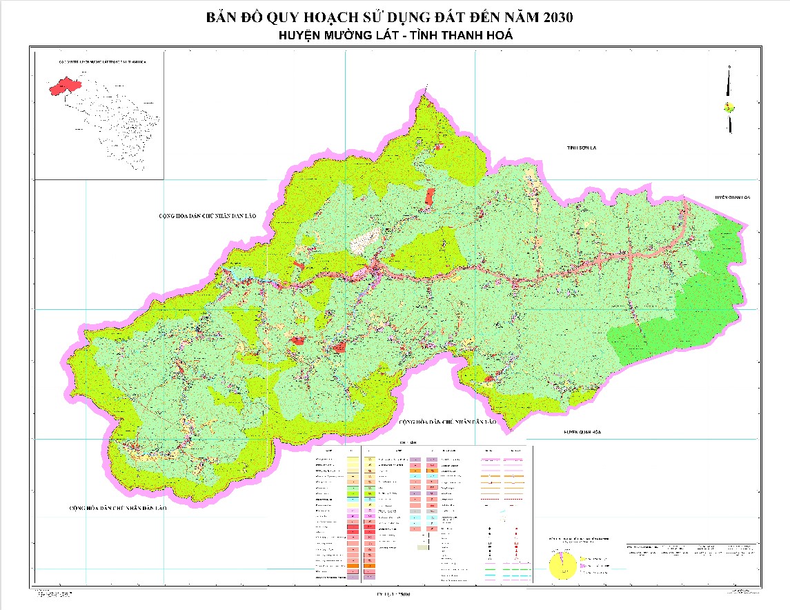 Bản đồ quy hoạch huyện Mường Lát, tỉnh Thanh Hóa đến năm 2030