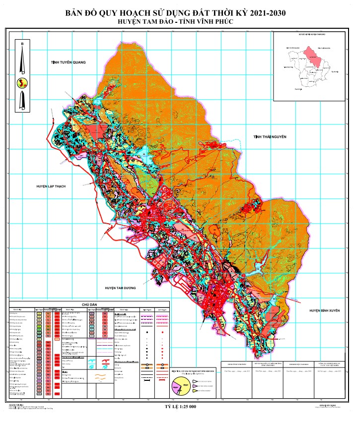 Bản đồ quy hoạch huyện Tam Đảo, tỉnh Vĩnh Phúc đến năm 2030