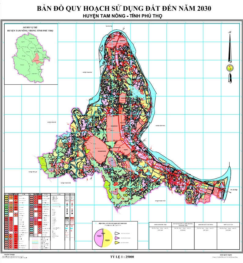 Bản đồ quy hoạch huyện Tam Nông, tỉnh Phú Thọ đến năm 2030