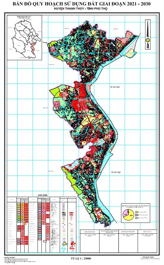 Bản đồ quy hoạch huyện Thanh Thuỷ, tỉnh Phú Thọ đến năm 2030