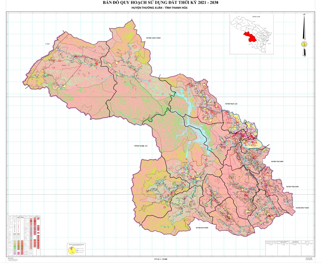 Bản đồ quy hoạch huyện Thường Xuân, tỉnh Thanh Hóa đến năm 2030