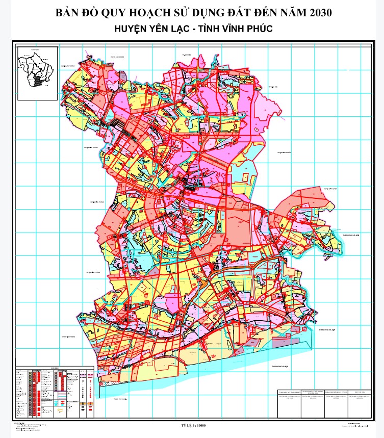 Bản đồ quy hoạch huyện Yên Lạc, tỉnh Vĩnh Phúc đến năm 2030