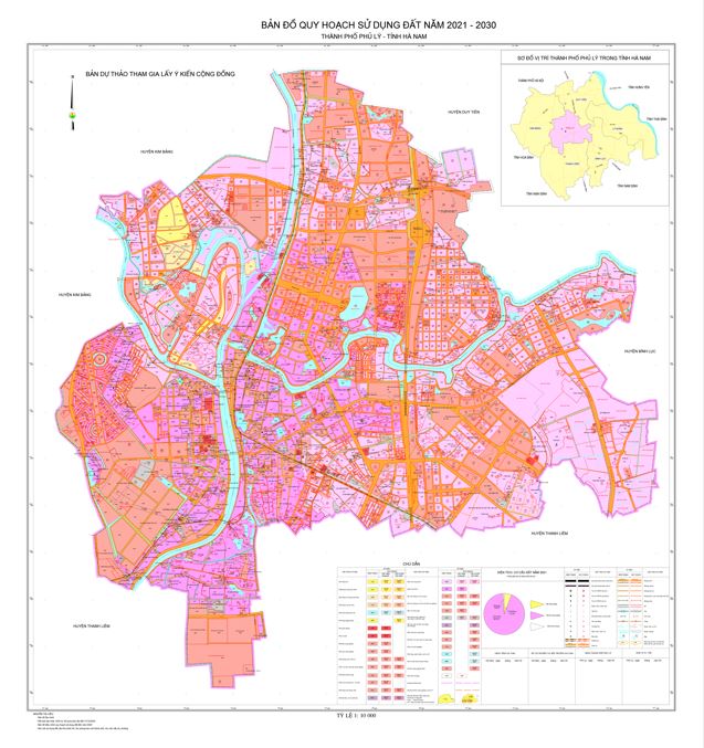 Bản đồ quy hoạch thành phố Phủ Lý, tỉnh Hà Nam đến năm 2030