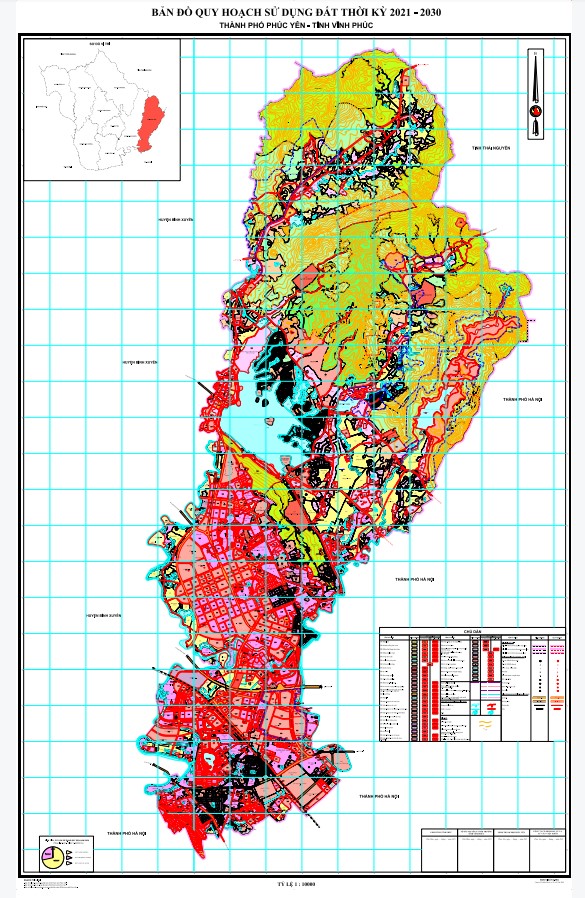 Bản đồ quy hoạch thành phố Phúc Yên, tỉnh Vĩnh Phúc đến năm 2030
