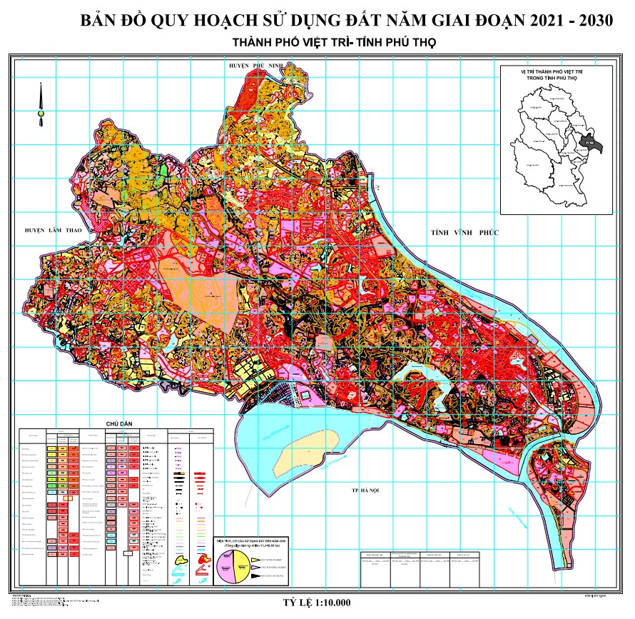 Bản đồ quy hoạch thành phố Việt Trì, tỉnh Phú Thọ đến năm 2030