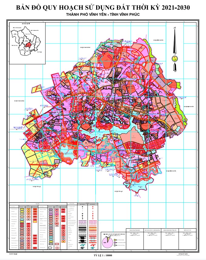 Bản đồ quy hoạch thành phố Vĩnh Yên, tỉnh Vĩnh Phúc đến năm 2030