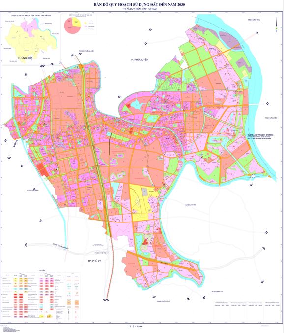 Bản đồ quy hoạch thị xã Duy Tiên, tỉnh Hà Nam đến năm 2030