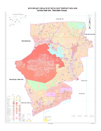 Bản đồ quy hoạch huyện Hàm Tân, tỉnh Bình Thuận đến năm 2030