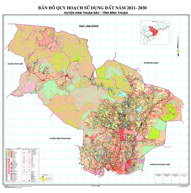 Bản đồ quy hoạch huyện Hàm Thuận Bắc, tỉnh Bình Thuận đến năm 2030