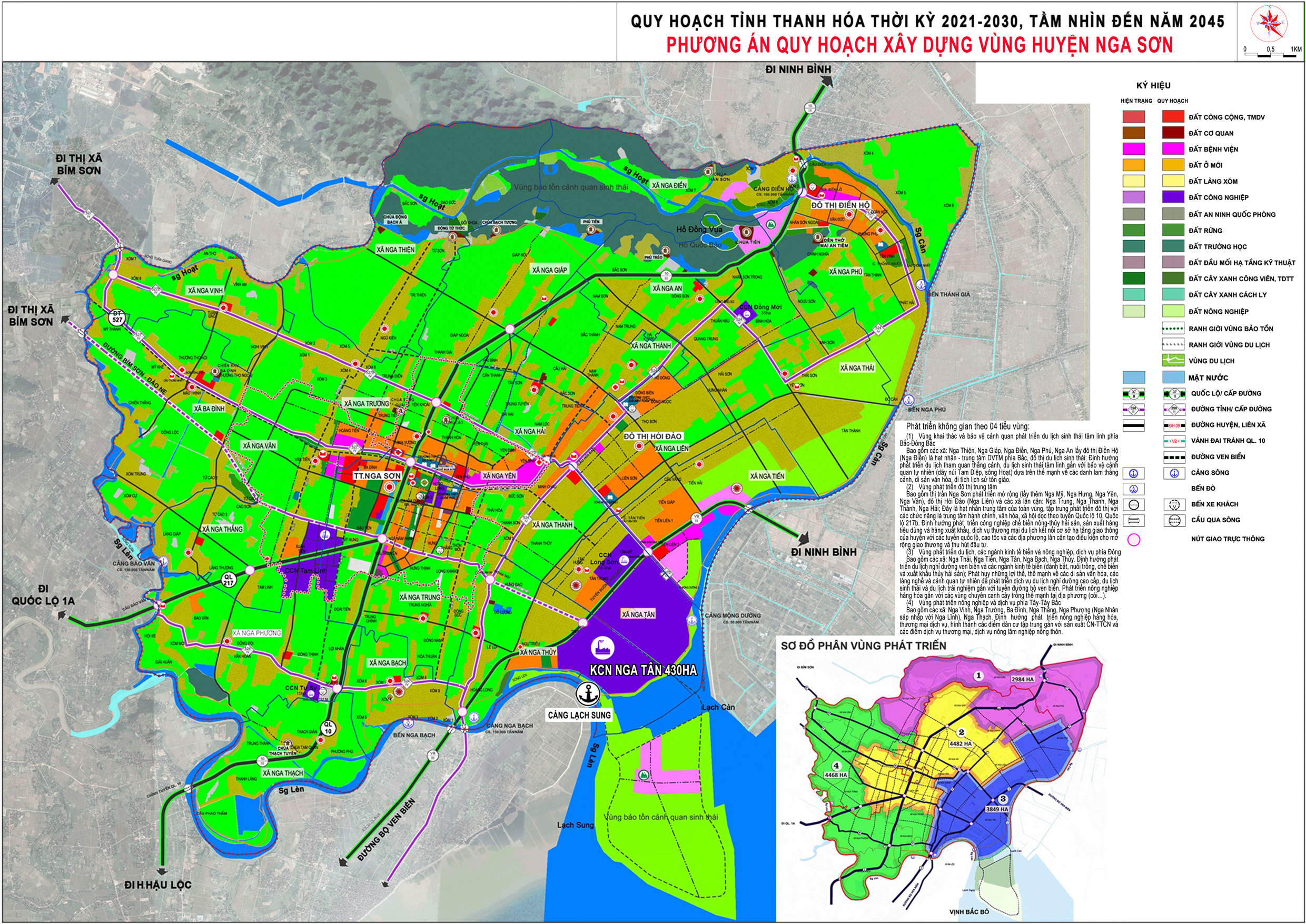 Bản đồ quy hoạch huyện Nga Sơn, tỉnh Thanh Hóa đến năm 2030