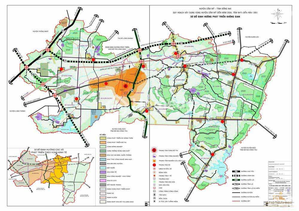 Bản đồ quy hoạch giao thông Huyện Cẩm Mỹ
