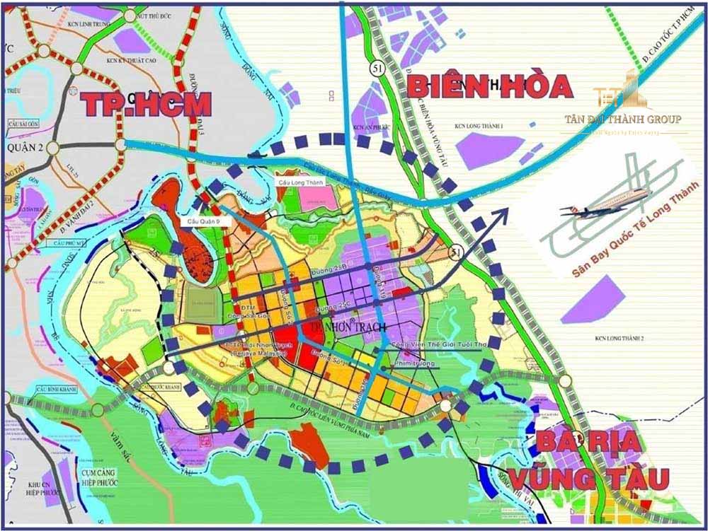 Thông tin bản đồ quy hoạch Nhơn Trạch đến 2035 tầm nhìn 2050